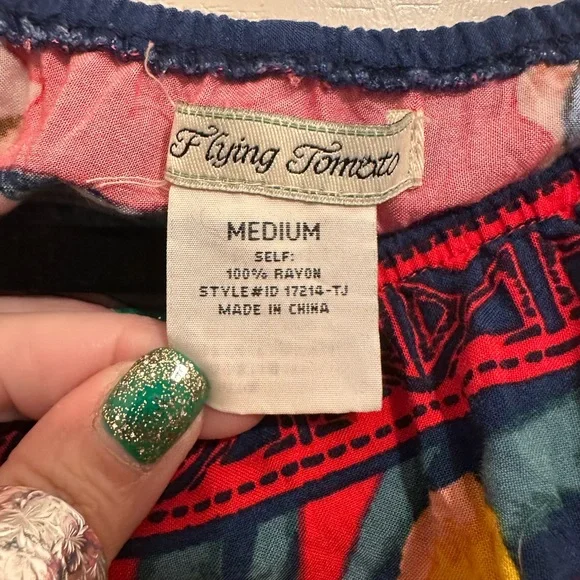 Flying Tomato Red Floral Off-Shoulder Maxi Dress. EUC - Picture 7 of 7